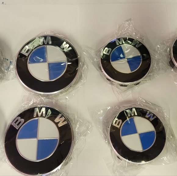 Set Of 4 2.68" *OR* 2.2" BMW hubcap Center Caps - Picture 10 of 16
